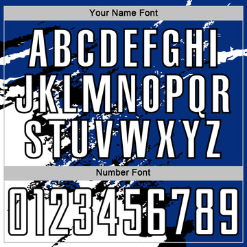 Custom Royal White-Black Abstract Fragment Art Splash Sports Sublimation Soccer Uniform Jersey